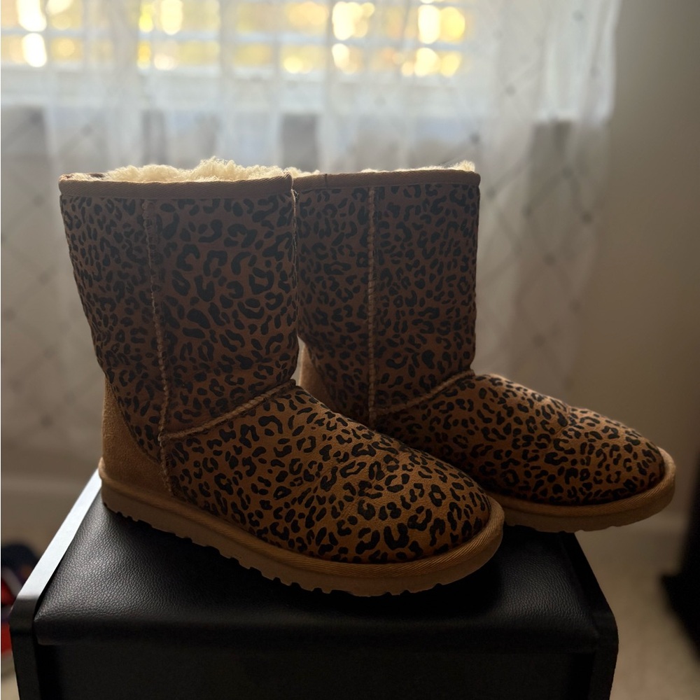 UGG Tan and Black Animal Print Boots